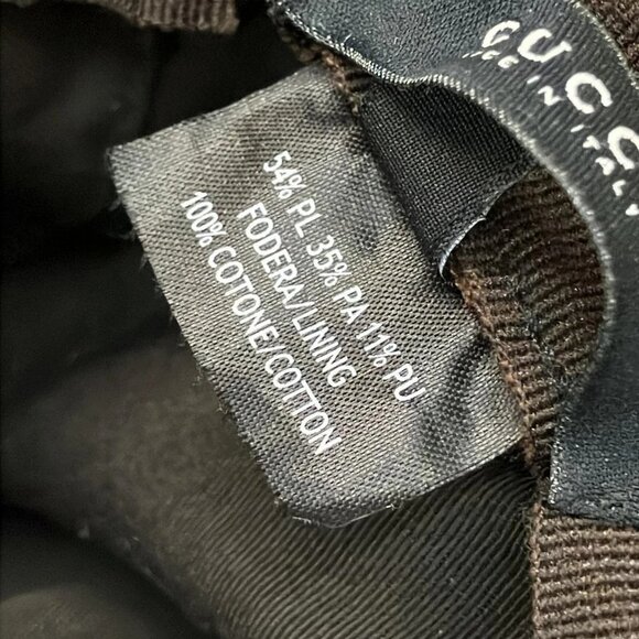 GUCCI Beige Dark Brown Multi Polyester Cotton Polyurethane Polyamide Hat - Picture 6 of 7